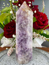 Load image into Gallery viewer, Large Pink Amethyst Flower Agate Crystal Tower Point
