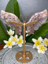 Load image into Gallery viewer, Discounted Pink Amethyst Flower Agate Crystal Butterfly Wings