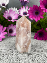 Load image into Gallery viewer, Tranquil Pink Amethyst Flower Agate Crystal Tower Point