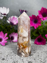 Load image into Gallery viewer, Tranquil Flower Agate Crystal Tower Point