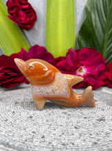 Load image into Gallery viewer, Red Agate Quartz Dolphin Crystal Carving