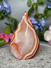 Load image into Gallery viewer, Red Agate Quartz Druzy Chalcedony Crystal Flame