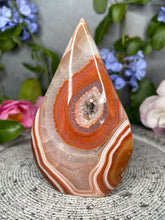 Load image into Gallery viewer, Magical Druzy Red Agate Chalcedony Crystal Flame