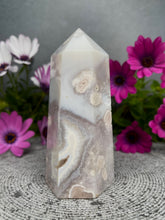 Load image into Gallery viewer, Beautiful Flower Agate Crystal Tower Point