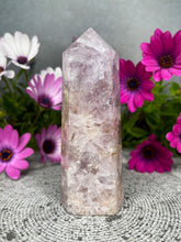 Load image into Gallery viewer, Pink Amethyst Quartz Flower Agate Crystal Tower Point