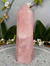Load image into Gallery viewer, Discounted Rose Quartz Crystal Tower Point