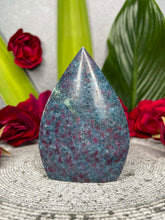 Load image into Gallery viewer, Stunning Ruby Fuchsite Kyanite Crystal Flame Freeform