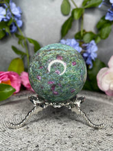 Load image into Gallery viewer, Collectors UV Reactive Ruby Kyanite Fuchsite Crystal Sphere