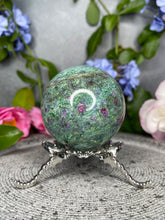 Load image into Gallery viewer, Collectors UV Reactive Ruby Kyanite Fuchsite Crystal Sphere