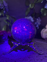 Load image into Gallery viewer, Collectors UV Reactive Ruby Kyanite Fuchsite Crystal Sphere
