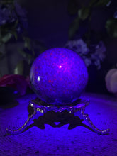 Load image into Gallery viewer, Gorgeous UV Reactive Ruby Kyanite Fuchsite Crystal Sphere