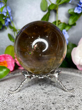 Load image into Gallery viewer, Smoky Quartz Crystal Sphere With Rainbows