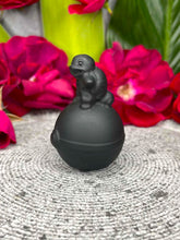 Load image into Gallery viewer, Black Obsidian Squirtle Poké Ball Crystal Carving