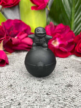 Load image into Gallery viewer, Black Obsidian Squirtle Poké Ball Crystal Carving