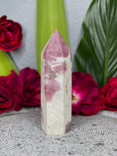 Load image into Gallery viewer, Pretty Pink Tourmaline Rubellite Crystal Tower Point