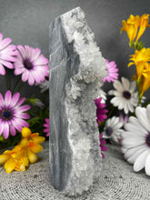 Load image into Gallery viewer, Chrysanthemum Quartz Crystal Tower Point