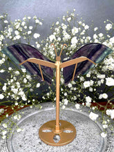 Load image into Gallery viewer, Clarity Rainbow Fluorite Crystal Butterfly Wings