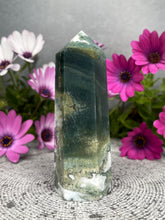 Load image into Gallery viewer, Harmony Natural Moss Agate Crystal Tower Point