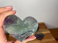Load image into Gallery viewer, Fluorite Crystal Love Heart for Throat Chakra