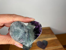 Load image into Gallery viewer, Fluorite Crystal Love Heart for Throat Chakra