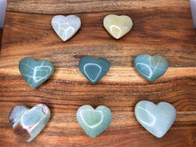 Load image into Gallery viewer, Rare Green Flower Agate Love Hearts