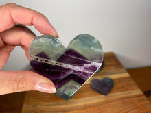 Load image into Gallery viewer, Fluorite Crystal Love Heart for Throat Chakra
