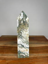 Load image into Gallery viewer, Skinny Moss Agate Tower