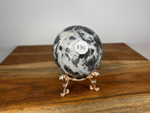 Load image into Gallery viewer, Moonstone With Black Tourmaline Crystal Sphere Ball