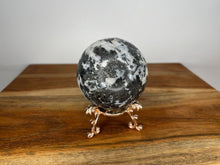 Load image into Gallery viewer, Moonstone With Black Tourmaline Crystal Sphere Ball