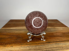 Load image into Gallery viewer, Love Strawberry Quartz Sphere