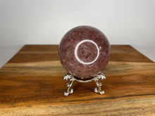 Load image into Gallery viewer, Love Strawberry Quartz Sphere