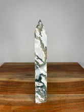 Load image into Gallery viewer, Skinny Moss Agate Tower