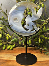 Load image into Gallery viewer, Fairy Moon Crystal Agate Carving Décor