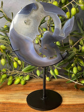 Load image into Gallery viewer, Elegant Fairy Moon Crystal Agate Carving With Stand