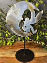 Load image into Gallery viewer, Stunning Fairy Moon Crystal Agate Carving Décor