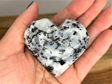 Load image into Gallery viewer, Moonstone With Black Tourmaline Love Heart