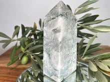 Load image into Gallery viewer, Pretty Moss Agate Crystal Tower Point