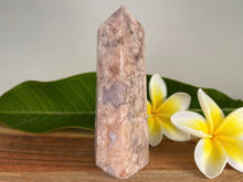 Load image into Gallery viewer, Six Sided Pink Flower Agate Crystal Tower With Druzy