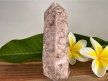 Load image into Gallery viewer, Six Sided Pink Flower Agate Crystal Tower With Druzy