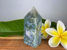 Load image into Gallery viewer, The Hidden Sparkly Caves in Moss Agate Crystal Tower