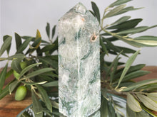 Load image into Gallery viewer, Eye Catching Moss Agate Crystal Tower