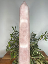 Load image into Gallery viewer, XXL Rose Quartz Crystal Tower Point 2kg