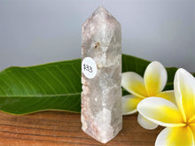 Load image into Gallery viewer, Green Quartz With Flower Agate Crystal Point