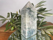 Load image into Gallery viewer, Pretty Moss Agate Crystal Tower Point