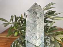 Load image into Gallery viewer, Pretty Moss Agate Crystal Tower Point