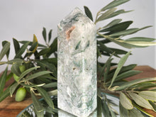 Load image into Gallery viewer, Eye Catching Moss Agate Crystal Tower
