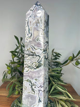 Load image into Gallery viewer, Stunning High Quality Moss Agate Crystal Column Tower