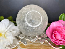 Load image into Gallery viewer, Clear Quartz Sphere With Garden Quartz Inclusion