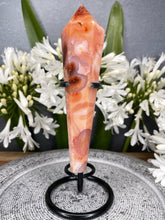 Load image into Gallery viewer, Enthusiasm Carnelian Crystal Wand With Black Stand
