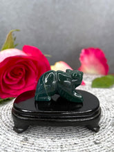 Load image into Gallery viewer, Moss Agate Crystal Bear Carving
